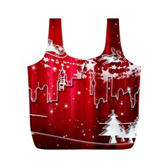 City Nicholas Reindeer View Full Print Recycle Bags (m)  by Nexatart