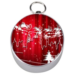 City Nicholas Reindeer View Silver Compasses by Nexatart