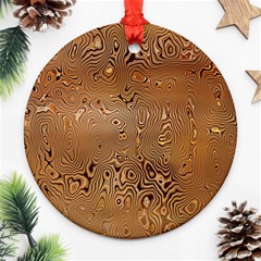 Circuit Board Pattern Ornament (round) by Nexatart