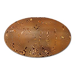 Circuit Board Pattern Oval Magnet by Nexatart