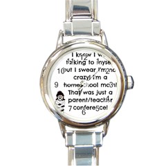 Parentteacher Round Italian Charm Watch