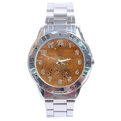 Circuit Board Pattern Stainless Steel Analogue Watch