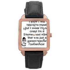 Parentteacher Rose Gold Leather Watch  by athenastemple