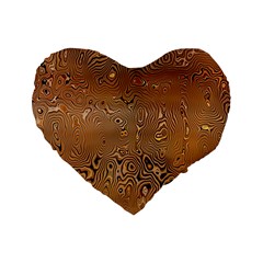 Circuit Board Pattern Standard 16  Premium Flano Heart Shape Cushions by Nexatart