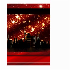 City Silhouette Christmas Star Large Garden Flag (two Sides) by Nexatart