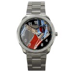 Classic Car Design Vintage Restored Sport Metal Watch Front