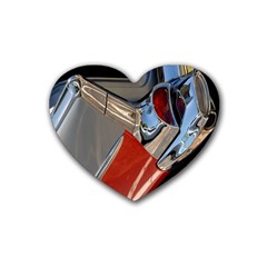 Classic Car Design Vintage Restored Rubber Coaster (heart)  by Nexatart