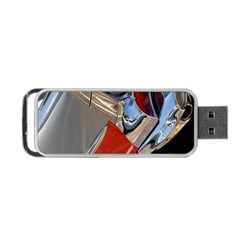 Classic Car Design Vintage Restored Portable Usb Flash (one Side) by Nexatart