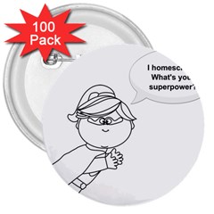 Super 3  Buttons (100 Pack) 