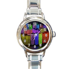 City Metropolis Sea Of Light Round Italian Charm Watch by Nexatart