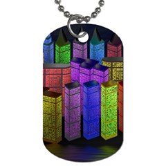 City Metropolis Sea Of Light Dog Tag (One Side)