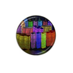 City Metropolis Sea Of Light Hat Clip Ball Marker (10 Pack) by Nexatart