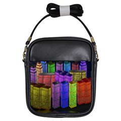 City Metropolis Sea Of Light Girls Sling Bags by Nexatart