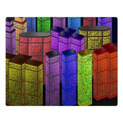 City Metropolis Sea Of Light Double Sided Flano Blanket (large)  by Nexatart