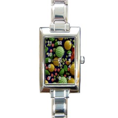 Colorized Pollen Macro View Rectangle Italian Charm Watch by Nexatart