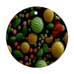 Colorized Pollen Macro View Ornament (round) by Nexatart