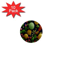 Colorized Pollen Macro View 1  Mini Magnet (10 Pack)  by Nexatart