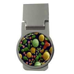 Colorized Pollen Macro View Money Clips (round)  by Nexatart