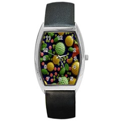 Colorized Pollen Macro View Barrel Style Metal Watch by Nexatart