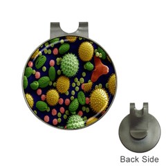 Colorized Pollen Macro View Hat Clips With Golf Markers by Nexatart