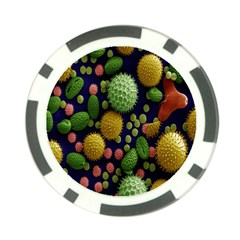 Colorized Pollen Macro View Poker Chip Card Guard by Nexatart