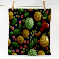 Colorized Pollen Macro View Face Towel by Nexatart