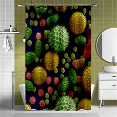 Colorized Pollen Macro View Shower Curtain 48  X 72  (small)  by Nexatart