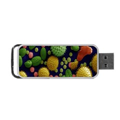 Colorized Pollen Macro View Portable Usb Flash (two Sides) by Nexatart