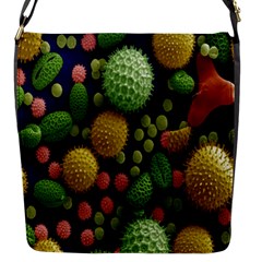 Colorized Pollen Macro View Flap Messenger Bag (s) by Nexatart