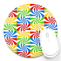 Colorful Abstract Creative Round Mousepads