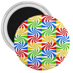 Colorful Abstract Creative 3  Magnets