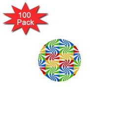 Colorful Abstract Creative 1  Mini Buttons (100 pack) 