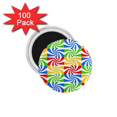 Colorful Abstract Creative 1 75  Magnets (100 Pack)  by Nexatart