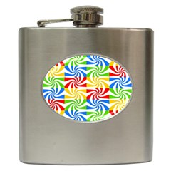 Colorful Abstract Creative Hip Flask (6 oz)