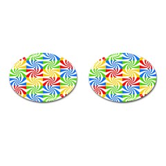 Colorful Abstract Creative Cufflinks (Oval)