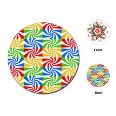 Colorful Abstract Creative Playing Cards (Round) 