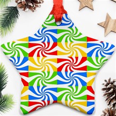 Colorful Abstract Creative Star Ornament (Two Sides)