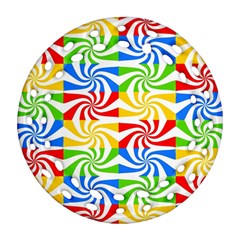 Colorful Abstract Creative Round Filigree Ornament (Two Sides)