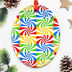 Colorful Abstract Creative Ornament (Oval Filigree)