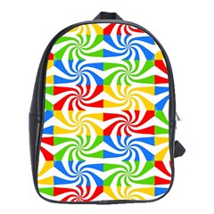 Colorful Abstract Creative School Bags (XL) 