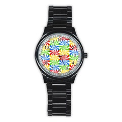 Colorful Abstract Creative Stainless Steel Round Watch