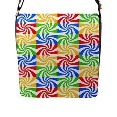 Colorful Abstract Creative Flap Messenger Bag (l)  by Nexatart