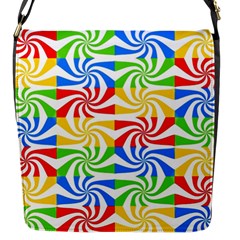 Colorful Abstract Creative Flap Messenger Bag (s) by Nexatart