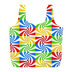 Colorful Abstract Creative Full Print Recycle Bags (L) 