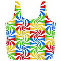 Colorful Abstract Creative Full Print Recycle Bags (l)  by Nexatart