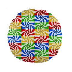 Colorful Abstract Creative Standard 15  Premium Flano Round Cushions