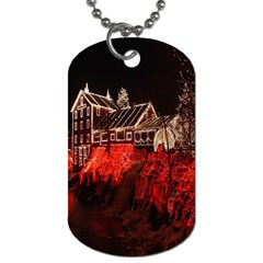 Clifton Mill Christmas Lights Dog Tag (two Sides) by Nexatart