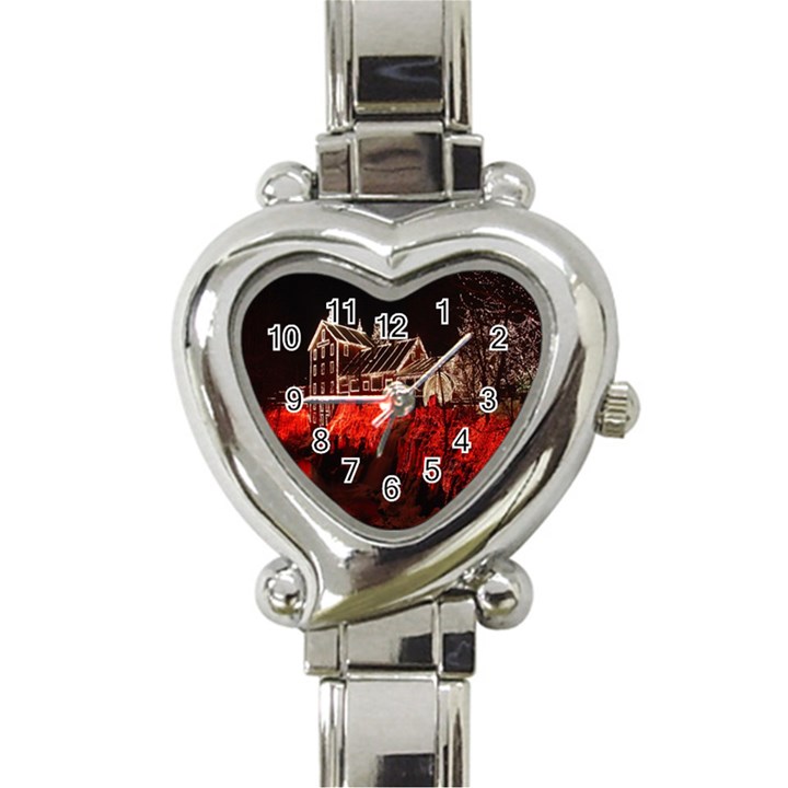 Clifton Mill Christmas Lights Heart Italian Charm Watch