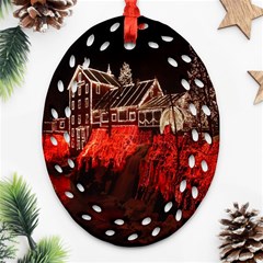 Clifton Mill Christmas Lights Ornament (oval Filigree)