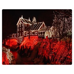 Clifton Mill Christmas Lights Double Sided Flano Blanket (medium)  by Nexatart